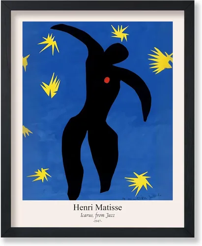 Vista 16 de Monem Art - Póster vintage de Henri Matisse – Gato retro con estampado de pez rojo – Arte de fauvismo – Arte animal – Pintura clásica – Arte fino