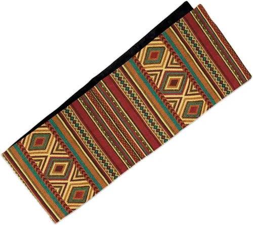 Vista 12 de Kinara Camino de mesa de caballos corriendo - Diseño nativo americano del suroeste - Patrón hermoso y único - Tejido fino de 12.25 x 72 pulgadas.