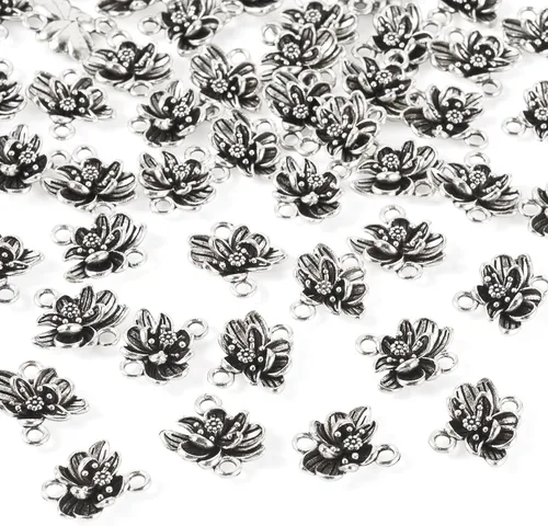 Vista 15 de Craftdady Colgantes de aleación de plata antigua estilo tibetano, bonitos dijes colgantes de metal, colgantes de animales vintage, dijes colgantes