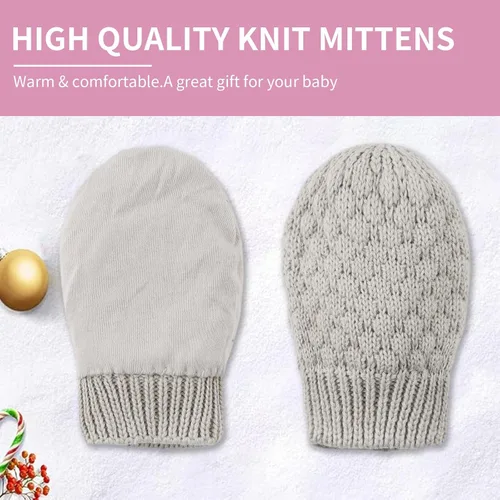 Vista 57 de Guantes de punto para bebés, niños y niñas, guantes de invierno para recién nacidos, guantes de 0 a 3 años