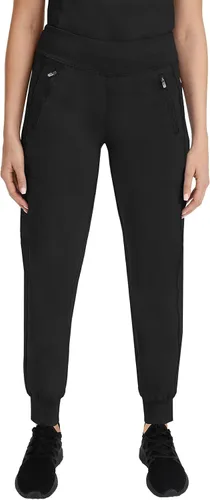 Vista 4 de Healing Hands Pantalón de uniforme médico tipo jogger para mujer Tara con 6 bolsillos, duradero, elástico en 2 direcciones y tela de fácil cuidado