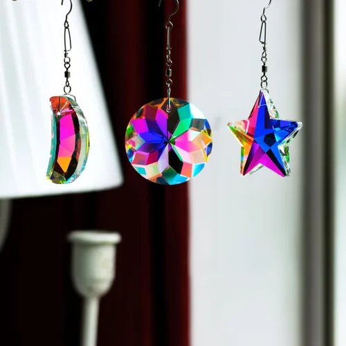 Vista 7 de 3pcs Crystal Prism Suncatcher 1.772 in Colgante Ornamento AB