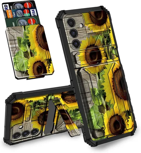 Vista 15 de Funda tipo cartera con versículo bíblico Salmo 46-5 para Samsung Galaxy A16 5G con ranura para tarjeta desmontable para ocultar tarjetas de crédito
