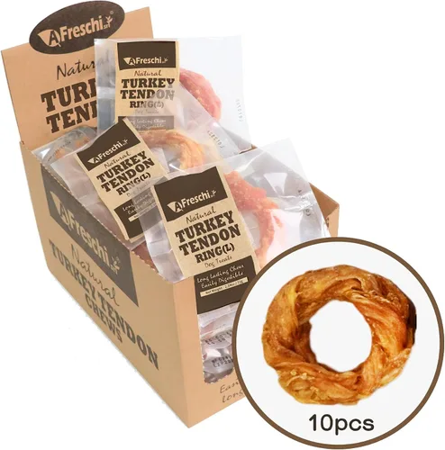 Vista 11 de AFreschi - Premios masticables de tendón de pavo para perros y cachorros, Signature Series, ingredientes de EE. UU., hipoalergénico, fácil
