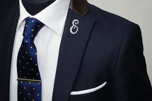 Vista 2 de Flairs New York Premium Handmade Alphabet Letter Initial Lapel Pin