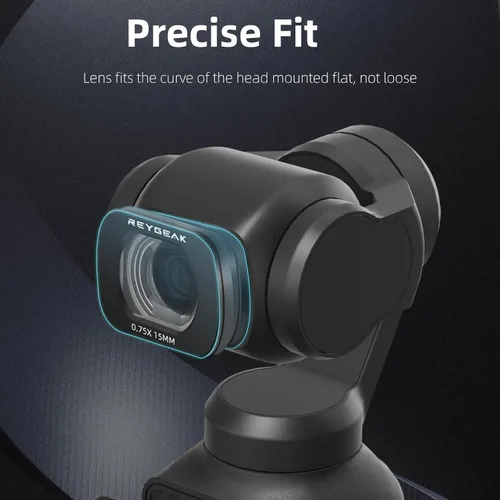 Vista 4 de REYGEAK Lente gran angular OSMO Pocket 3, lente gran angular multicapa para DJI Pocket 3 Accesorios Protección Acción Cámara Lente
