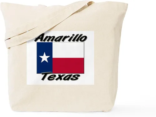 Vista 7 de CafePress Amarillo Texas Tote Bag Reutilizable Natural Beige Bolsa de compras de lona