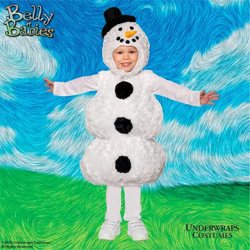 Vista 2 de UNDERWRAPS Disfraz de bebé de muñeco de nieve - Disfraz de Halloween para bebé de muñeco de nieve