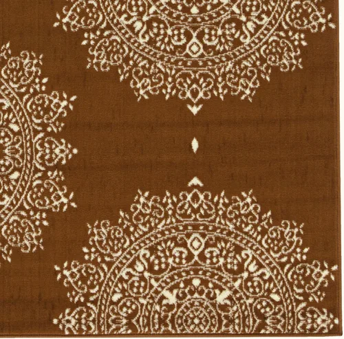 Vista 2 de Linon Medallón Capri Beige Blanco 4 x7'3, 4'3 x 7'3, Marrón