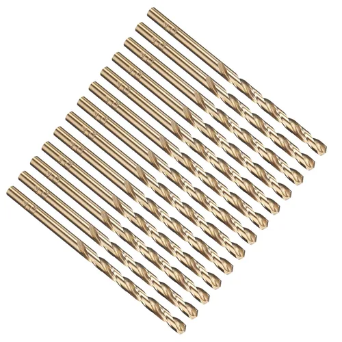 Vista 323 de PATIKIL Broca Jobber de 0.039 in, vástago recto M35 cobalto 5% acero de alta velocidad 135° acabado dorado para metal duro de acero inoxidable - 2