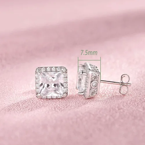 Vista 6 de Wuziwen Conjunto de joyería ajustable de plata de ley 925 con circonita cúbica 5A para damas de honor