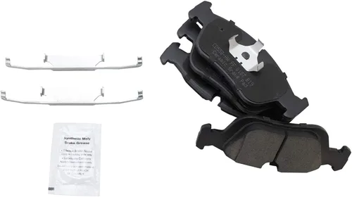 Vista 4 de TRQ Kit de pastillas de freno y rotor delantero y trasero de cerámica de alto rendimiento con revestimiento en G ranurado X perforado compatible