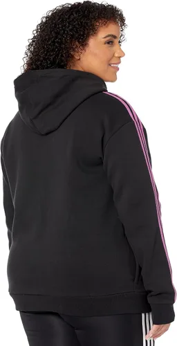 Vista 2 de adidas Essentials - Sudadera con capucha de forro polar de 3 rayas