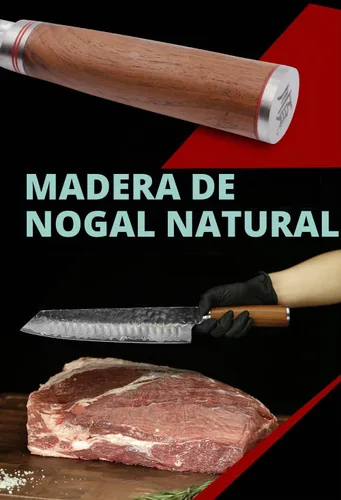 Vista 6 de YOUSUNLONG - Cuchillo de chef Kiritsuke de 10 pulgadas, rebanador japonés de damasco