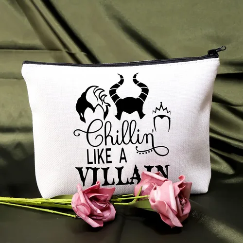 Vista 5 de BDPWSS Malvado Females Regalo Villano Amante Bolsa de maquillaje Chillin' Like a Villain Gift Evil Group Gift Bad Witches Cosmetic Bag