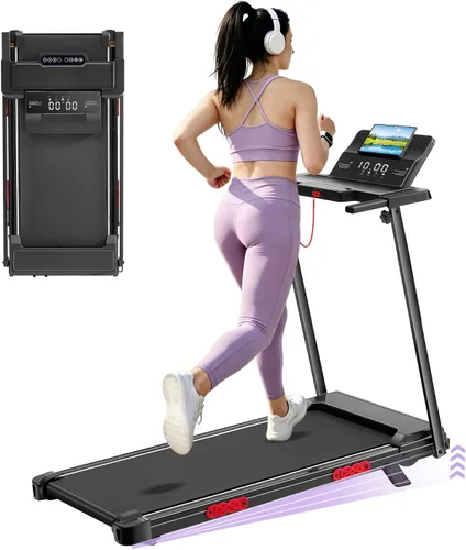 Vista 9 de Walking Pad Treadmill with Handle Bar, Portable Small Treadmill for Home 2026 Upgrade Compact Walking Treadmill with Handles, 3.0HP Walking Pad