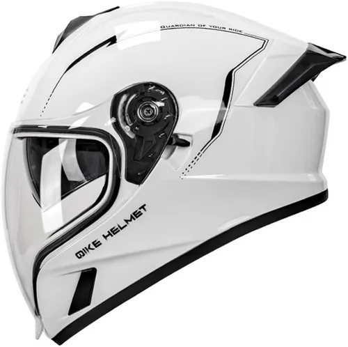 Vista 19 de Cascos de cara completa para hombre, color negro, para motocicleta, Street Bike Racing ATV con visera única, casco ligero retro de motocicleta