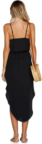 Vista 4 de NERLEROLIAN Vestido corto de verano con tirantes ajustables informal para playa