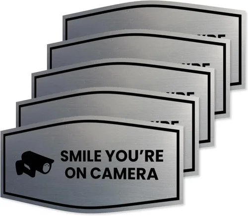 Vista 35 de Fancy Smile You're On Camera Letrero (negro) - Mediano (1 unidad)