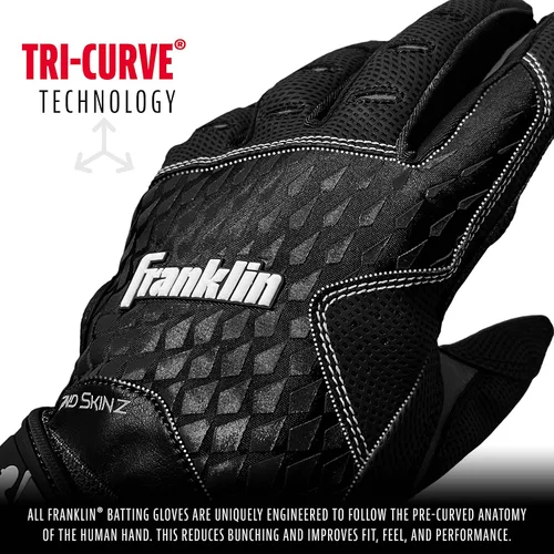 Vista 4 de Franklin Sports MLB 2nd Skinz Guantes de Bateo - Adultos y Jóvenes Béisbol y Sóftbol - Guantes de Béisbol, Teeball y Sóftbol para Hombres y Niños