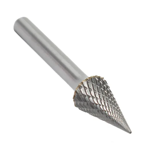 Vista 6 de SM-5 Fresa de carburo de tungsteno con forma de cono puntiagudo de doble corte rotativo