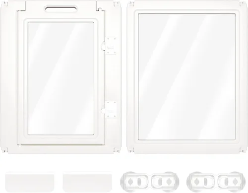 Vista 47 de FXW AuraSpace - Cerca acrílica para perros pequeños, para interiores, 24 pulgadas, 2 paneles, incluye 1 puerta y 1 panel, color negro