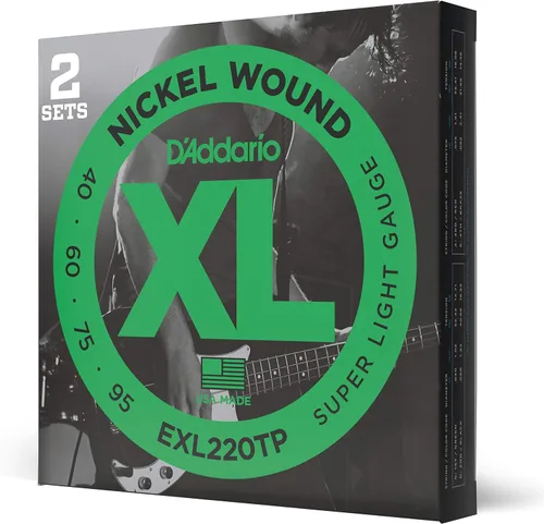 Vista 19 de D'Addario Cuerdas para Bajo Eléctrico, XL Níquel, EXL170M, Calibre Regular Ligero 45-100, Escala Media, Juego de 4 Cuerdas, Paquete de 1