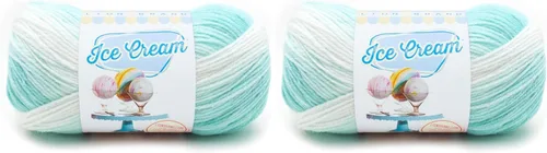 Vista 31 de Lion Brand Yarn, Hilo para Bebé Ice Cream para tejer, ganchillo y manualidades, Baseball Nut, 1 paquete, fibra acrílica colorida de peso DK