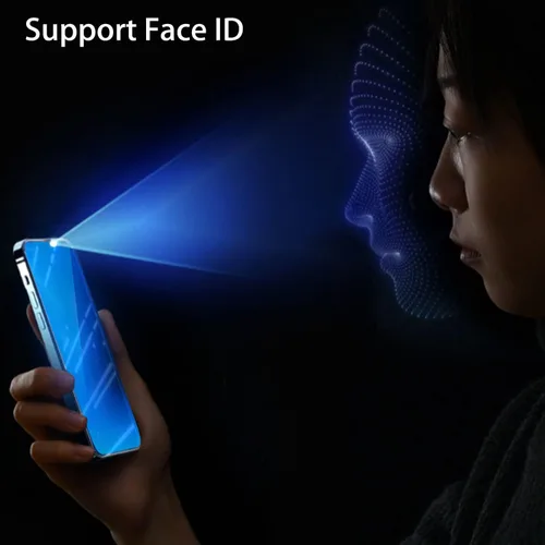 Vista 4 de Paquete de 2 vidrios templados de privacidad anti-azul para Samsung Galaxy S23 / Galaxy S22 Espejo Protector de pantalla anti-espía Película