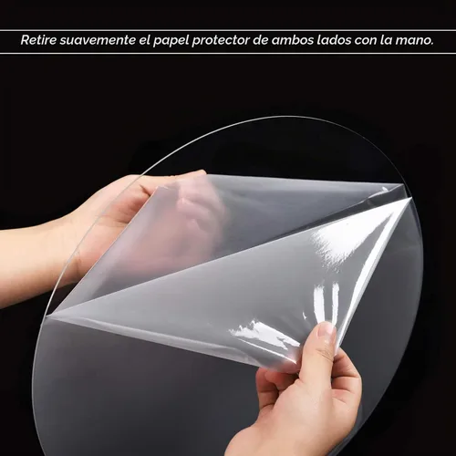 Vista 3 de Zonon 2 hojas redondas de acrílico transparente de 12 pulgadas, disco acrílico para tartas de 1/16 pulgadas de grosor, disco circular transparente