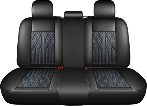 Vista 15 de Huidasource Juego completo de fundas de asiento de automóvil, funda de asiento de cuero transpirable para la mayoría de automóviles, SUV