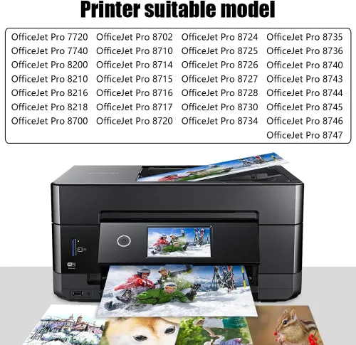 Vista 2 de NoahArk Paquete de 3 cartuchos de tinta de repuesto 952XL para 952 952XL de alta capacidad para impresora Officejet Pro 7740 8210 8710 8720 8740