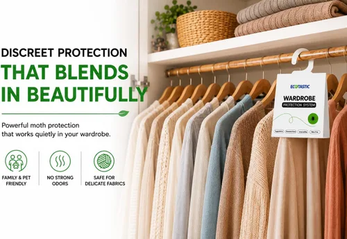 Vista 2 de Trampas para polillas de ropa, 6 unidades, plegables, control de complicaciones ecológico, tecnología de feromonas, bolas de naftalina de armario