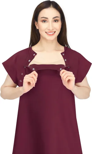 Vista 5 de NY Threads Bata de Hospital para Mujer Suave y Elegante Bata para Paciente