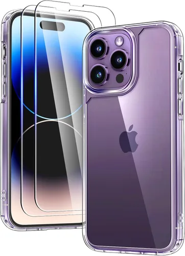 Vista 122 de TAURI Funda magnética 5 en 1 diseñada para iPhone 13 para iPhone 14, [compatible con MagSafe] con 2 protectores de pantalla + 2 protectores de lente