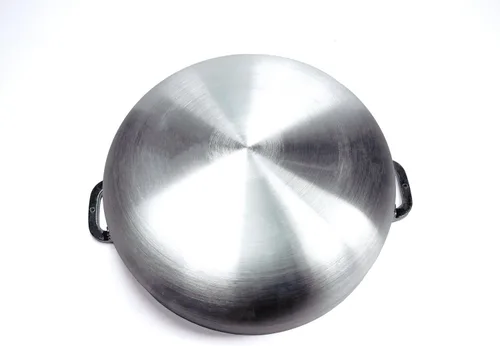 Vista 3 de Uniware Horno holandés Caldero de calibre pesado de aluminio con tapa de vidrio, plata (13.5 QT)
