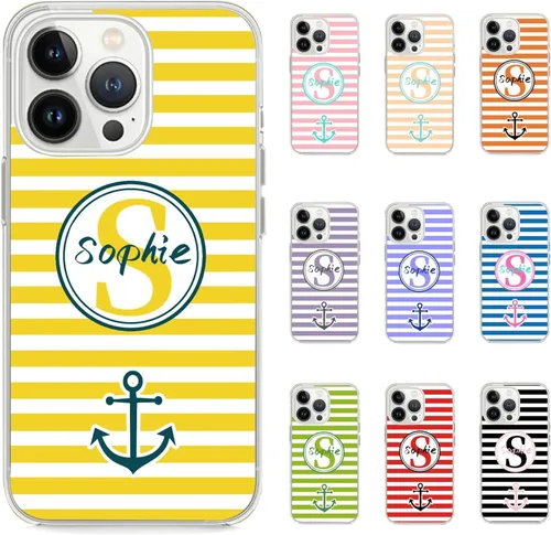 Vista 26 de Fundas personalizadas con inicial y nombre personalizado para Samsung Negro