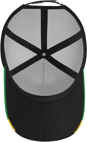 Vista 7 de Lindo sombrero de bandera de Jamaica para hombres y mujeres con bandera ajustable Snapback sombrero patriótico al aire libre béisbol golf sombrero