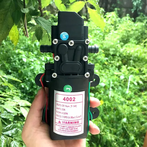 Vista 7 de G Ganen Bomba de agua dulce de 12 V CC con 2 abrazaderas de manguera, bomba de diafragma de 12 voltios, bomba rociadora autocebante con interruptor