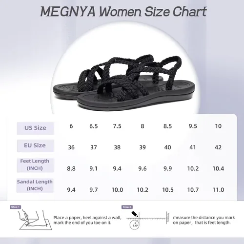 Vista 9 de MEGNYA – Sandalias para mujer, cómodas, planas, con soporte de arco, impermeables, para caminar, senderismo, viajes, bodas, playas y lugares