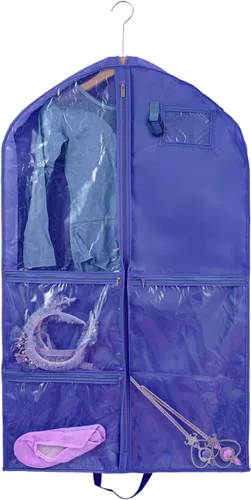 Vista 19 de Bolsa de ropa para disfraces de baile, bolsas de ropa de 40 pulgadas para bailarines para colgar ropa y almacenamiento de viajes, bolsas de recital