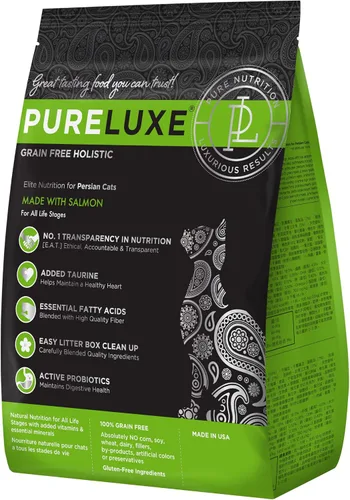 Vista 13 de PURELUXE Alimento para gatos sin granos y gluten, nutrición Elite para gatos adultos, pavo, para todas las etapas de la vida y razas, fabricado