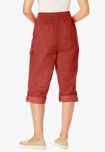 Vista 3 de Woman Within Pantalón capri tipo cargo convertible para mujer, talla grande