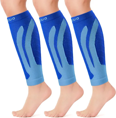 Vista 22 de CAMBIVO Mangas de compresión de pantorrilla para hombres y mujeres, calcetines sin pies para alivio del dolor de espinillas y piernas