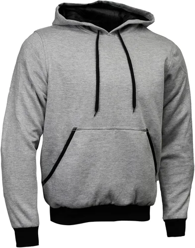 Vista 18 de Milwaukee Leather Sudadera con capucha protectora para hombre - Aramida reforzada con armadura de hombro y codo CE Grpm1788-negro