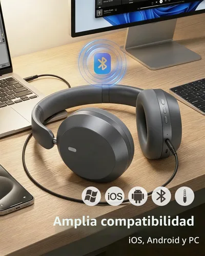 Vista 6 de Wentronic Y05 Auriculares inalámbricos Bluetooth, cancelación de ruido Gris