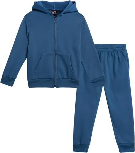 Vista 8 de Quad Seven Conjunto deportivo de 2 piezas con capucha y cremallera de forro Gris jaspeado