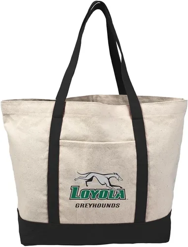 Vista 185 de Campus Lab Bolsa de lona con logotipo primario colegiado con bolsillo externo, bolsa de hombro reutilizable para ir de compras, playa Águilas A&m