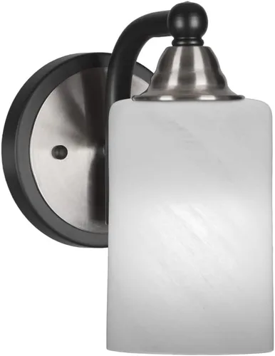 Vista 92 de Toltec Lighting Paramount - Aplique de pared de 1 luz, lámpara de pared para interiores, regulable, compatible con LED de base media, acabado