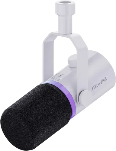 Vista 10 de FEELWORLD PM1 XLR - Micrófono dinámico USB para grabación de podcasts, PC, juegos de computadora, transmisión en vivo, voz en off, micrófono